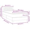 vidaXL Cama box spring c/ colch&atilde;o e LED 80x220 cm veludo rosa