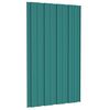vidaXL Painéis de telhado 12 pcs 80x45 cm aço galvanizado verde