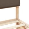 vidaXL Estrutura de Cama com Cabeceira Estofada Cinzento-acastanhado