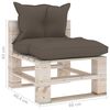 vidaxL Conjunto lounge de paletes p/ jardim 6 pcs c/ almofad&otilde;es pinho