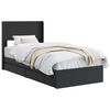 vidaXL Estrutura de Cama com Armazenamento e Cabeceira Preto
