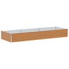 vidaXL Canteiro de jardim elevado 290 x 100 x 36 cm A&ccedil;o Galvanizado