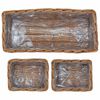 vidaXL Cesta de Plantas com armazenamento 3 pcs Castanho Rattan Kubu