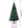 vidaXL &Aacute;rvore de Natal Artificial Pr&eacute;-iluminada Verde 180 cm