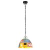 vidaXL Candeeiro suspenso vintage indust. redondo 25W 31cm E27 multicor