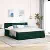 vidaXL Estrutura de cama otomana com colch&atilde;o 160x200 cm verde escuro