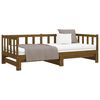 vidaXL Estrutura sofá-cama de puxar 2x(90x190)cm pinho maciço castanho