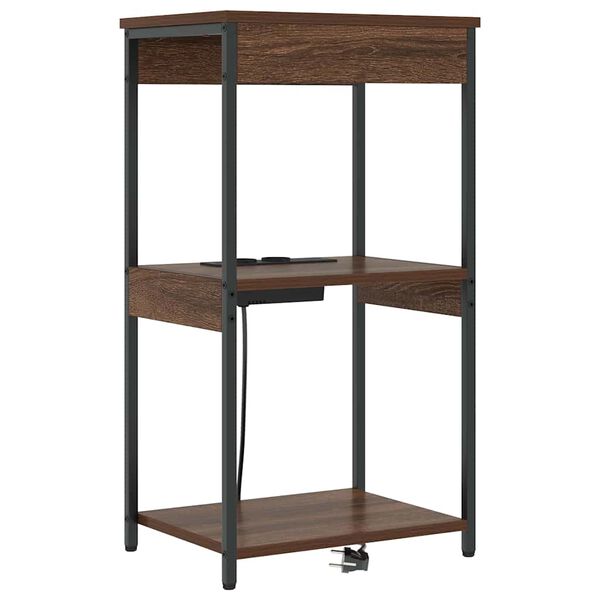 vidaXL Arm&aacute;rio de Cabeceira Carvalho Marrom 41 x 31 x 76 cm