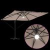vidaXL Parasol Roma Cinzento-acastanhado 286 x 285 x 270 cm