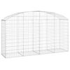 vidaXL Cesto gabi&atilde;o arqueado 200x50x100/120 cm ferro galvanizado