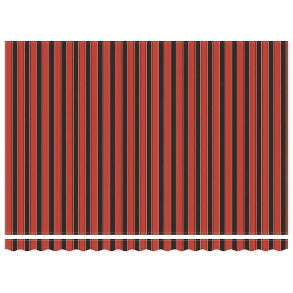 vidaXL Toldo Retr&aacute;til Laranja e Preto 450 &times; 300 cm Poli&eacute;ster e Metal