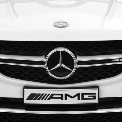 vidaXL Carro para crianças Mercedes Benz GLE63S plástico branco