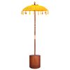 vidaXL Parasol Balin&ecirc;s com Base 2 unid. Amarelo