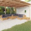 vidaXL 12 pcs conjunto lounge jardim c/ almofad&otilde;es madeira teca maci&ccedil;a