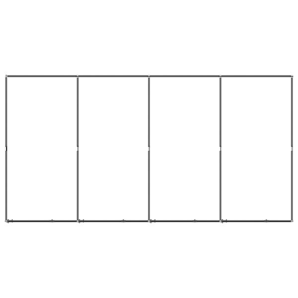 vidaXL Canil de exterior 7,37 m&sup2; a&ccedil;o