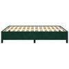 vidaXL Estrutura de cama sem colch&atilde;o 140x190 cm veludo verde-escuro