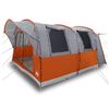 vidaXL Tenda de campismo p/ 4 pessoas imperme&aacute;vel cinzento/laranja