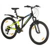 vidaXL Bicicleta de montanha 21 velocidades roda 26" 49 cm preto