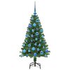 vidaXL &Aacute;rvore de Natal Artificial Verde 120 cm PVC, A&ccedil;o e Pl&aacute;stico