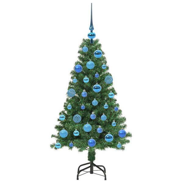 vidaXL &Aacute;rvore de Natal Artificial Verde 120 cm PVC, A&ccedil;o e Pl&aacute;stico