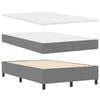 vidaXL Cama Box com cabeceira Cinza Claro e Branco 120 x 190 cm