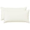 vidaXL Capa almofada 2 pcs HOUTEN Branco 40 x 80 cm Linho Sint&eacute;tico