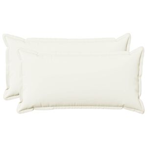 vidaXL Capa almofada 2 pcs HOUTEN Branco 40 x 80 cm Linho Sint&eacute;tico