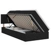 vidaXL Cama com arruma&ccedil;&atilde;o e colch&atilde;o Preto 90 x 190 cm Veludo