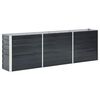 vidaXL Canteiro elevado jardim a&ccedil;o galvanizado 240x40x77 cm antracite