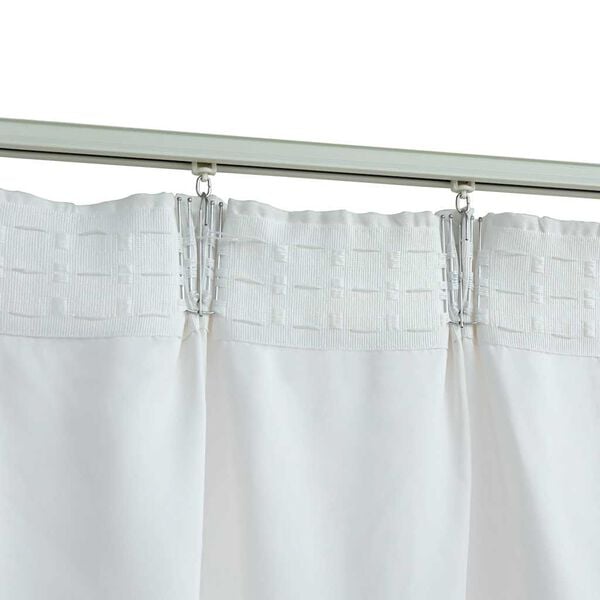 vidaXL Cortinas blackout com ganchos 2 pcs 140x175 cm branco sujo