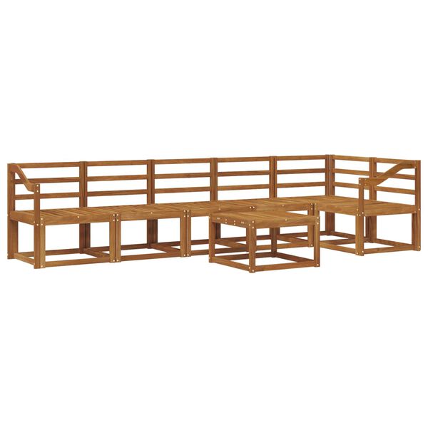 vidaXL Conjunto de Sof&aacute;s para Exterior 7 pcs Natural