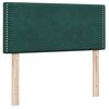 vidaXL Cama com molas/colchão 100x210 cm veludo verde-escuro