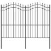 vidaXL Cerca para Jardim Cinzeto 215 cm Aço com Revestimento em Pó