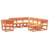 vidaXL 8 pcs conjunto lounge de jardim pinho maci&ccedil;o castanho-mel