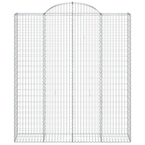 vidaXL Cestos gabi&atilde;o arqueados 20 pcs 200x50x220/240 ferro galvanizado