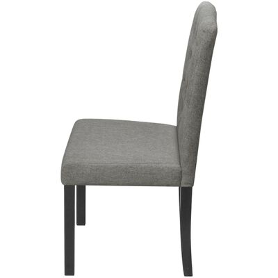 vidaXL Cadeiras de jantar 2 pcs tecido cinzento
