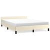 vidaXL Estrutura cama c/ cabeceira sem colch&atilde;o 140x200 cm creme