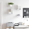 vidaXL Prateleira de Parede 4 pcs M&aacute;rmore Branco 23 x 23,5 x 4 cm