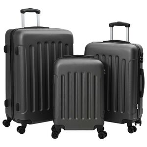 vidaXL Conjunto de Malas 3 pcs Cinzento escuro 50 x 31 x 78 cm