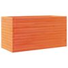 vidaXL Vaso/floreira de jardim 90x40x46 cm pinho maci&ccedil;o castanho-mel