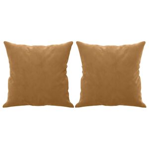 vidaXL Almofadas decorativas 2 pcs 40x40 cm veludo castanho