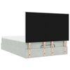 vidaXL Estrutura cama otomana colchões 140x200cm veludo cinzento claro