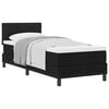 vidaXL Cama Box com colch&atilde;o com cabeceira Preto 80 x 200 cm tecido