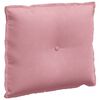 vidaXL Travesseiro para Costas Rosa 60 x 50 cm Tecido de Veludo Cotele