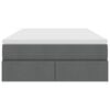 vidaXL Cama com arruma&ccedil;&atilde;o e colch&atilde;o Cinza Escuro 120 x 190 cm