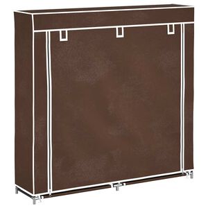 vidaXL Arm&aacute;rio p/ sapatos com cobertura 115x28x110cm tecido castanho