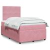 vidaXL Cama boxspring com colch&atilde;o 120x200 cm veludo rosa