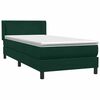 vidaXL Cama com molas colch&atilde;o 200x210 cm veludo verde-escuro