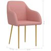 vidaXL Cadeiras de jantar 6 pcs veludo rosa