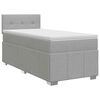 vidaXL Cama box spring com colch&atilde;o Cinzento-claro 90 x 190 cm Tecido